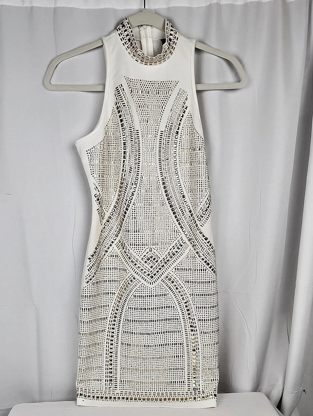 Windsor Embellished Mini Dress in White